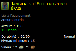 Jambières d'Elfe en bronze épais