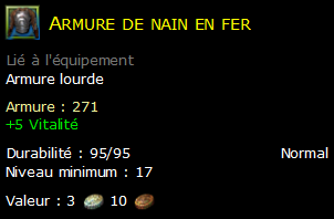 Armure de nain en fer