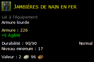 Jambières de nain en fer