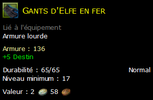 Gants d'Elfe en fer