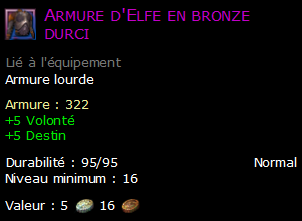 Armure d'Elfe en bronze durci