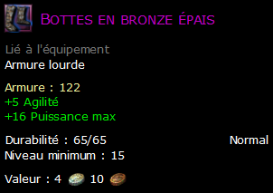 Bottes en bronze épais