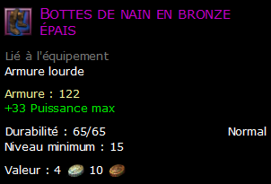 Bottes de nain en bronze épais