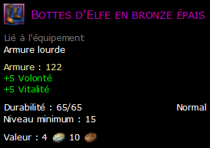 Bottes d'Elfe en bronze épais