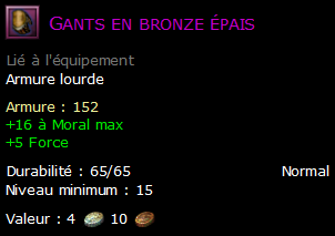 Gants en bronze épais