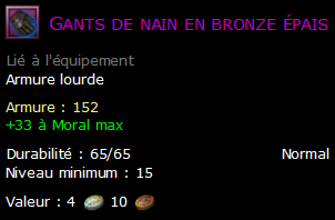 Gants de nain en bronze épais