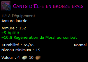 Gants d'Elfe en bronze épais