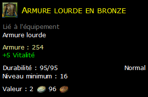 Armure lourde en bronze