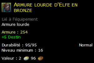 Armure lourde d'Elfe en bronze