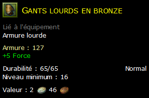 Gants lourds en bronze