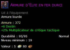 Armure d'Elfe en fer durci