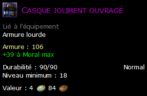 Casque joliment ouvragé