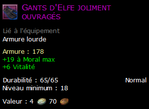 Gants d'Elfe joliment ouvragés