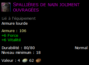 Spallières de nain joliment ouvragées