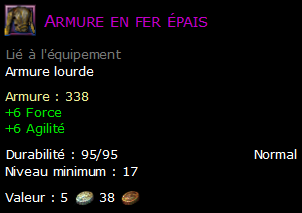 Armure en fer épais