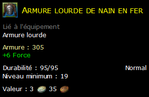 Armure lourde de nain en fer