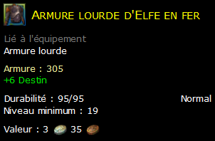 Armure lourde d'Elfe en fer