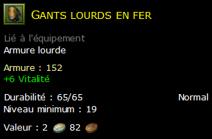 Gants lourds en fer