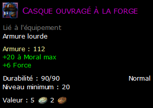 Casque ouvragé à la forge