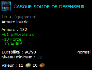 Casque solide de défenseur