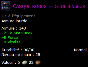 Casque robuste de défenseur