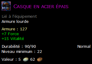 Casque en acier épais