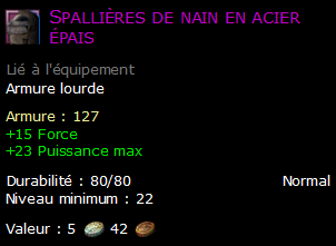 Spallières de nain en acier épais