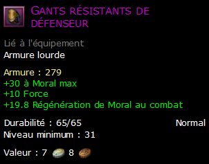 Gants résistants de défenseur