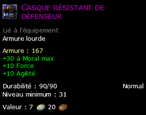 Casque résistant de défenseur