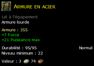 Armure en acier