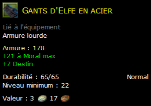 Gants d'Elfe en acier