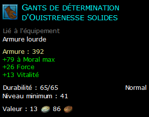 Gants de détermination d'Ouistrenesse solides