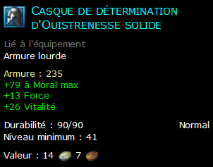 Casque de détermination d'Ouistrenesse solide