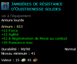 Jambières de résistance d'Ouistrenesse solides