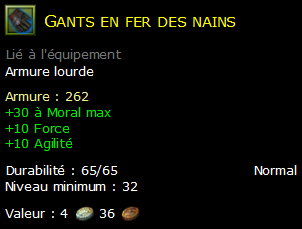 Gants en fer des nains