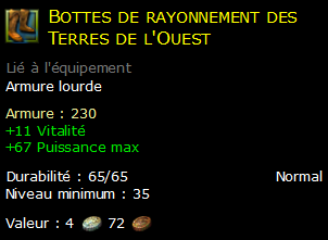 Bottes de rayonnement des Terres de l'Ouest