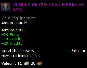 Armure de guerrier brunie de nain