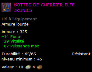 Bottes de guerrier elfe brunies