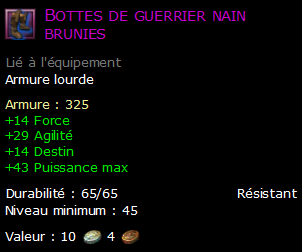 Bottes de guerrier nain brunies