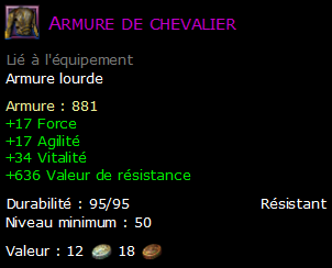 Armure de chevalier