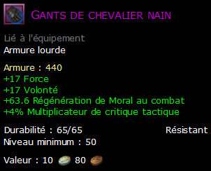 Gants de chevalier nain