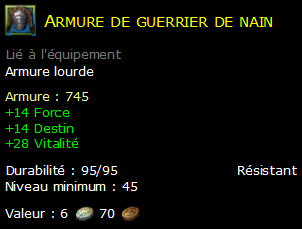 Armure de guerrier de nain