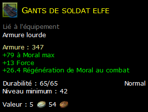 Gants de soldat elfe