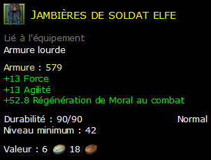 Jambières de soldat elfe