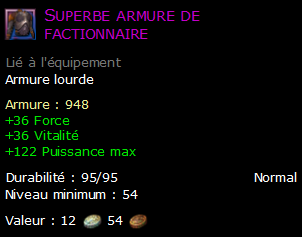 Superbe armure de factionnaire