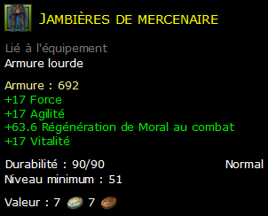 Jambières de mercenaire