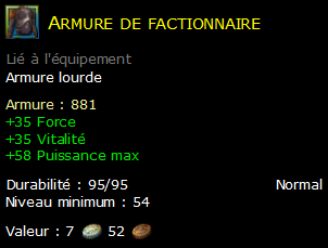 Armure de factionnaire