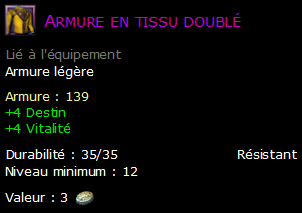 Armure en tissu doublé