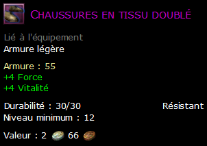 Chaussures en tissu doublé