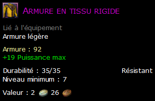 Armure en tissu rigide